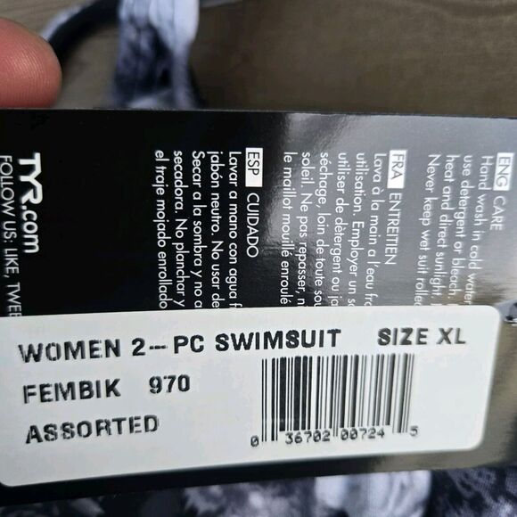 TYR Womens Veranda Rose Grey Floral  Brook Top & Black Skort 2 Piece SZ XL New - Picture 3 of 3